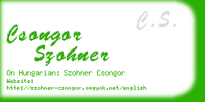 csongor szohner business card